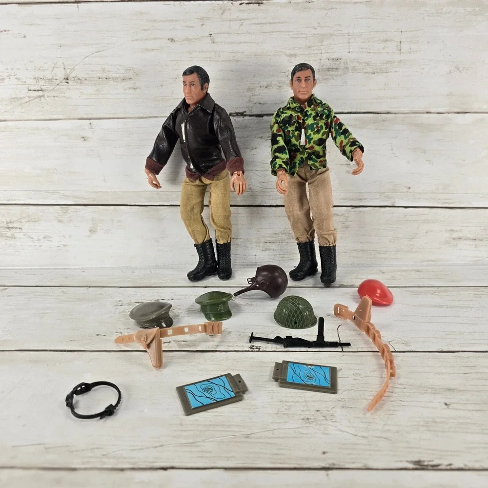 1964 Vintage GI Joe 12 Inch Action Figure Lot Military Pilot Camo w/ Accs